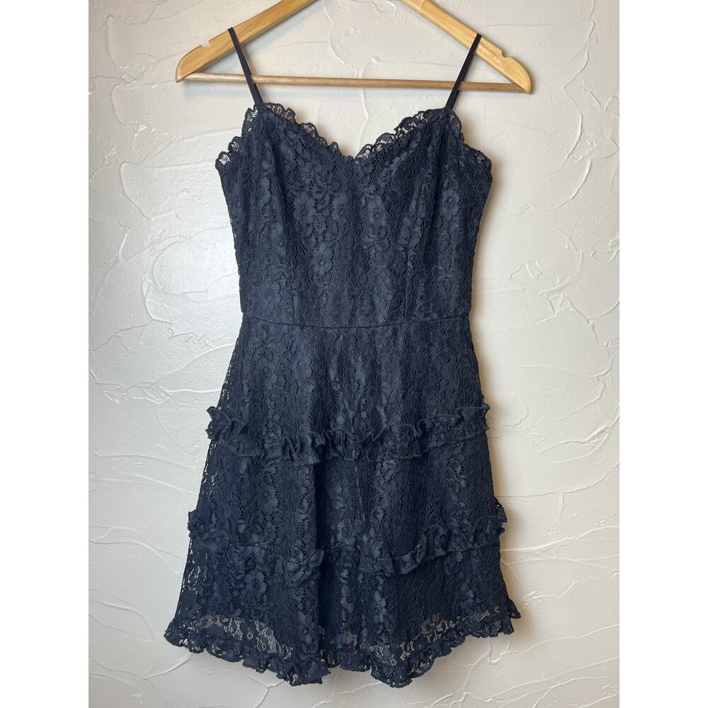 Windsor Black Lace Bodice Dress Sz XS Whimsigoth Fairy Goth Dark Romantic